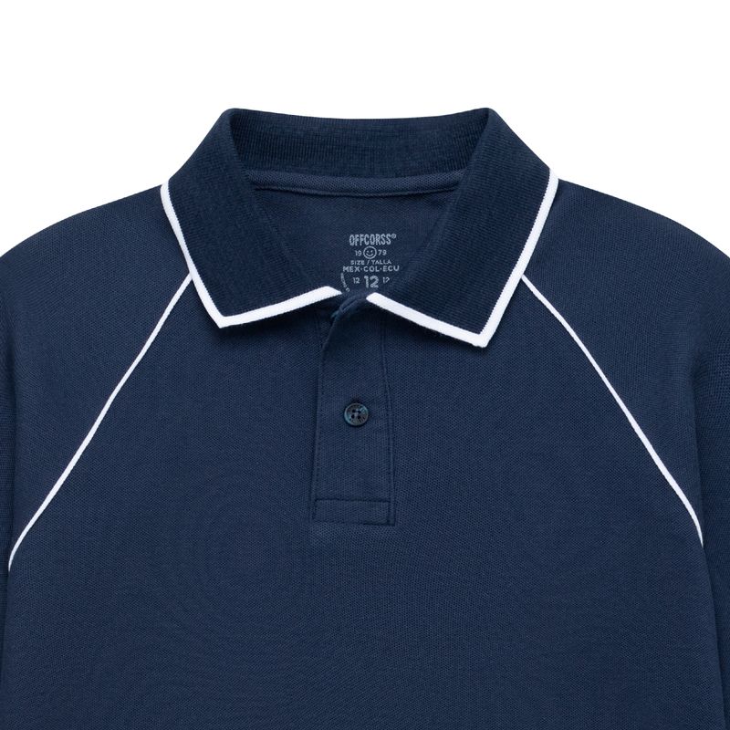 Camiseta-tipo-polo-para-niño-Ropa-nino-Azul