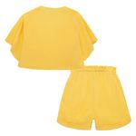 Conjunto-camisa-manga-corta---short-para-niña-Ropa-nina-Amarillo