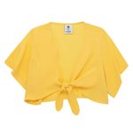 Conjunto-camisa-manga-corta---short-para-niña-Ropa-nina-Amarillo