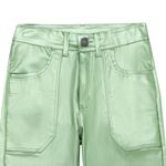 Pantalon-con-bolsillos-laterales-y-tela-brillante-para-niña-Ropa-nina-Verde