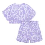 Conjunto-camisa-manga-corta---short-para-niña-Ropa-nina-Morado