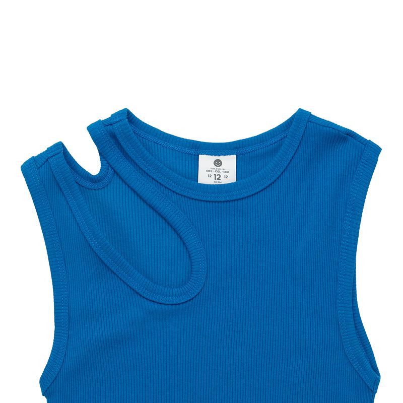 Camiseta-croptop-manga-sisa-para-niña-Ropa-nina-Azul