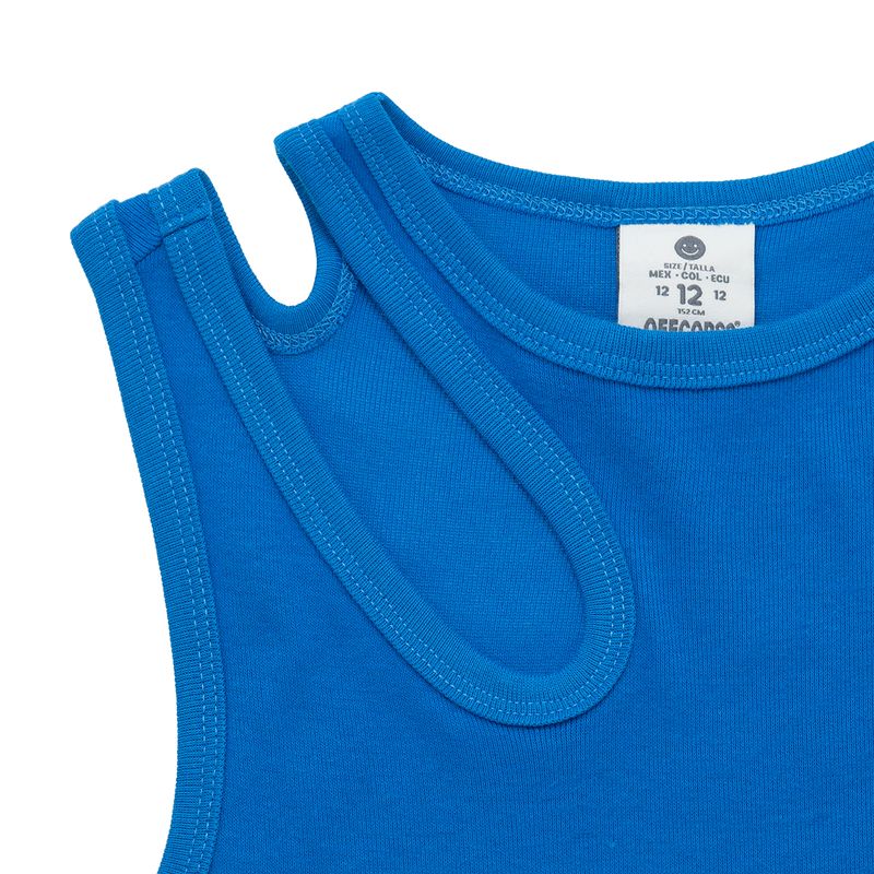 Camiseta-croptop-manga-sisa-para-niña-Ropa-nina-Azul