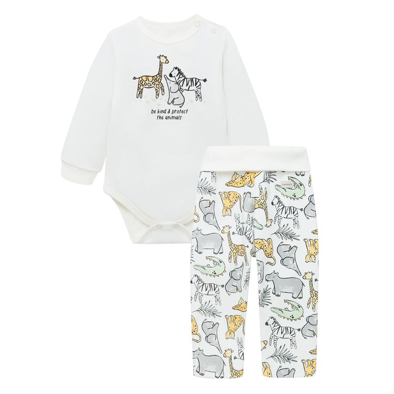 Pijama-body-manga-larga---pantalon-para-recien-nacido-unisex.-Ropa-recien-nacido-nino-Gris