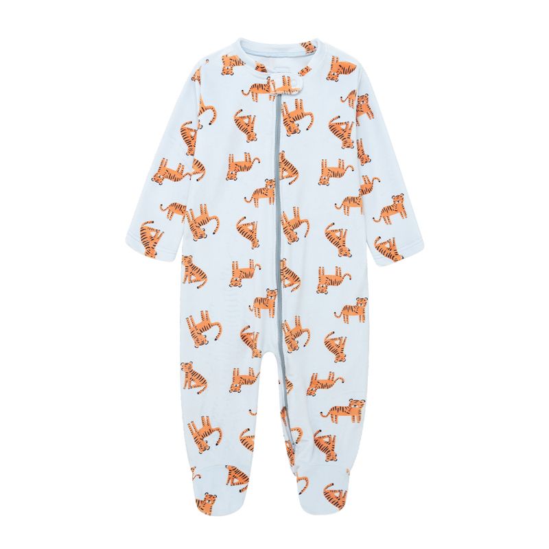 Pijama-enterizo-con-piecitos-para-recien-nacido-niño-Ropa-recien-nacido-nino-Azul