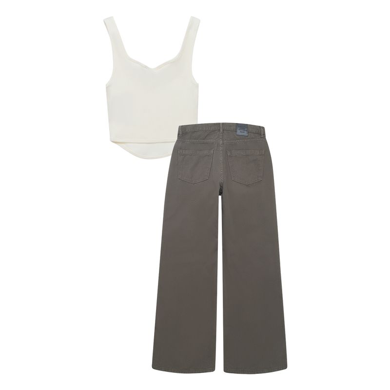 Conjunto-camiseta-manga-sisa---pantalon-para-niña-Ropa-nina-Arena