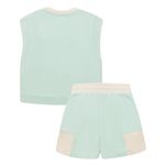 Conjunto-camiseta-manga-sisa---short-para-niña-Ropa-nina-Verde
