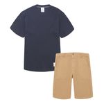 Conjunto-camiseta-manga-corta---bermuda-para-niño.-Ropa-nino-Gris