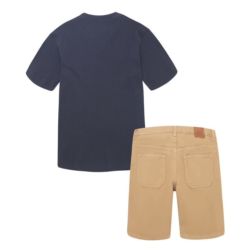 Conjunto-camiseta-manga-corta---bermuda-para-niño.-Ropa-nino-Gris