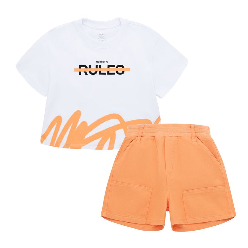 Conjunto-para-niña-de-camiseta-manga-corta---short-