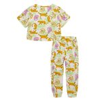 Pijama-para-bebe-niña-conjunto-de-camiseta-manga-corta---sudadera-