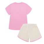Pijama-para-niña-conjunto-de-camiseta-manga-corta---short-