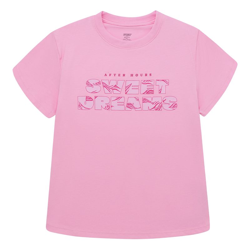 Pijama-para-niña-conjunto-de-camiseta-manga-corta---short-