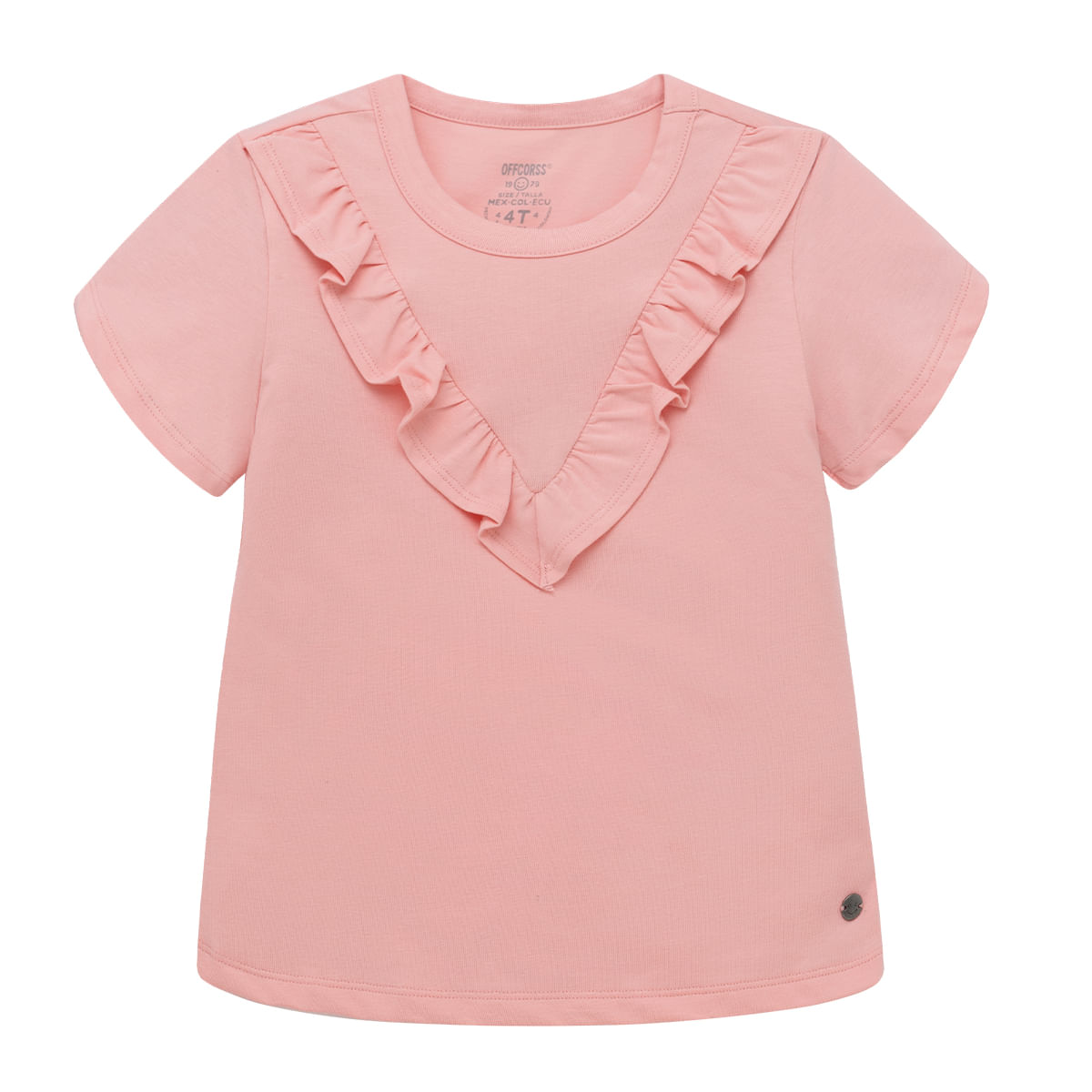 Camiseta Manga Corta Con Boleros Para Bebé Niña Ropa Bebe Nina Offcorss 9605