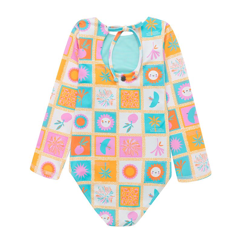 Vestido-de-baño-entero-para-bebe-niña-manga-larga-