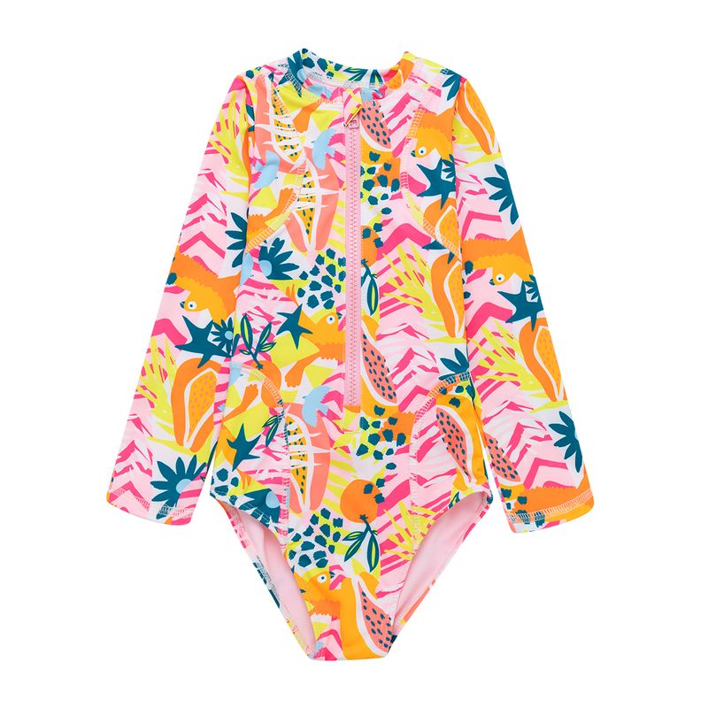 Vestido-de-baño-entero-para-bebe-niña-manga-larga-