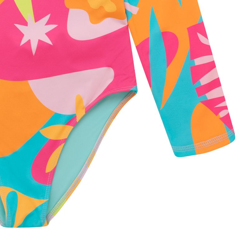 Vestido-de-baño-entero-para-niña-manga-larga-