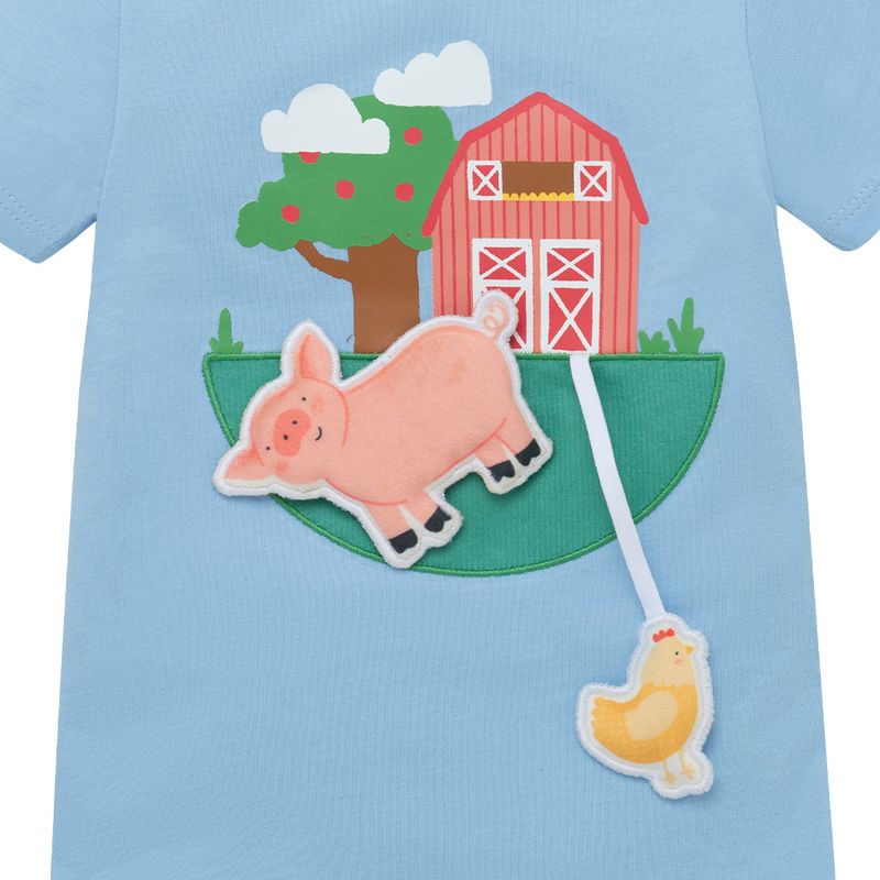 Body-para-recien-nacido-unisex-manga-corta-con-grafico-en-relieve-