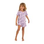 Pijama-para-bebe-niña-conjunto-de-camiseta-manga-corta---short-