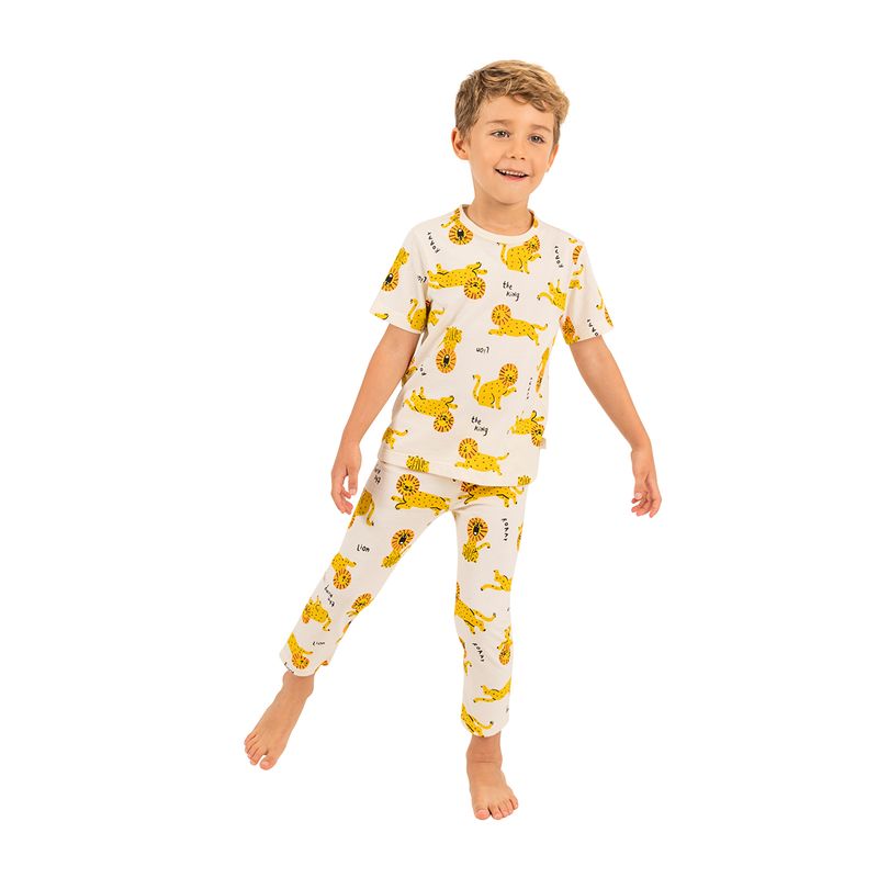 Pijama-para-bebe-niño-conjunto-de-camiseta-manga-corta---sudadera-