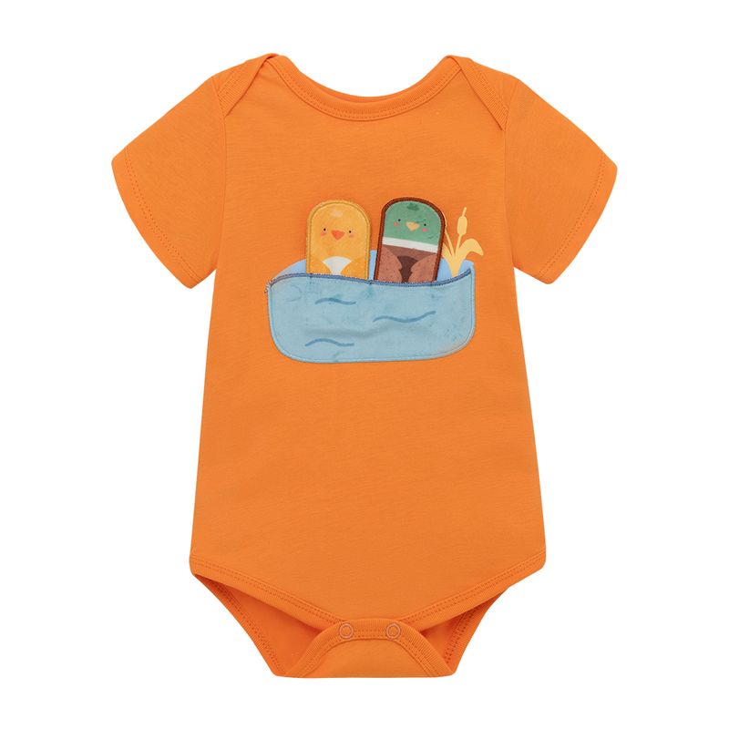 Body-manga-corta-para-recien-nacido-unisex-con-grafico-en-relieve
