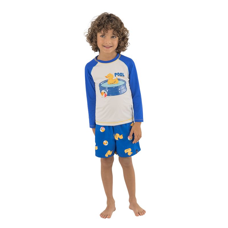 Camiseta-de-baño-manga-larga-para-bebe-niño