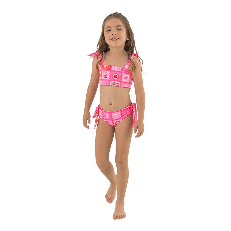 Vestido-de-baño-bikini-doble-faz-para-bebe-niña