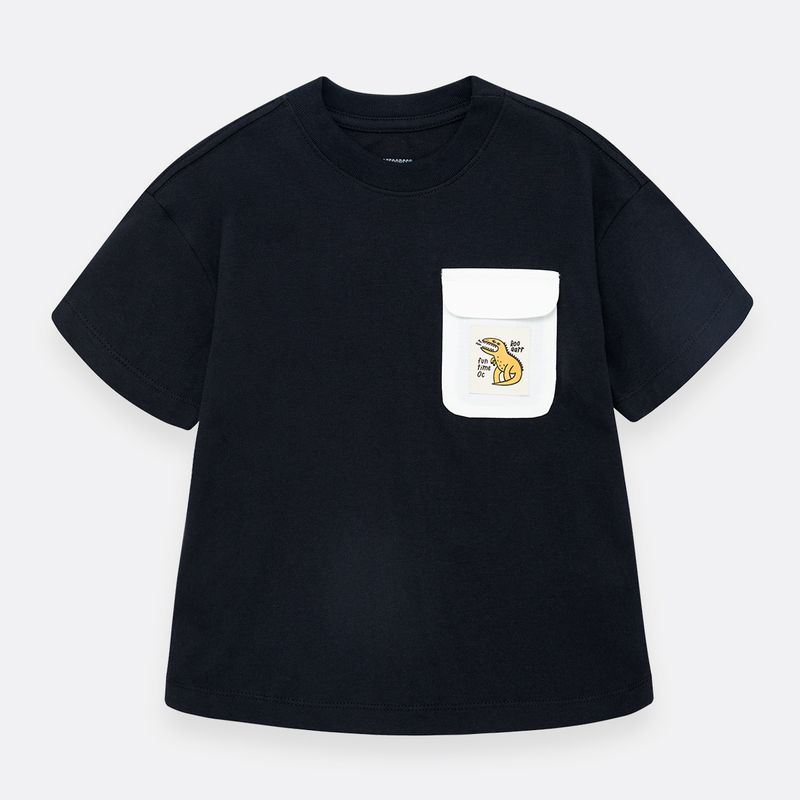 Camiseta-manga-corta-para-bebe-nino-Ropa-bebe-nino-Negro