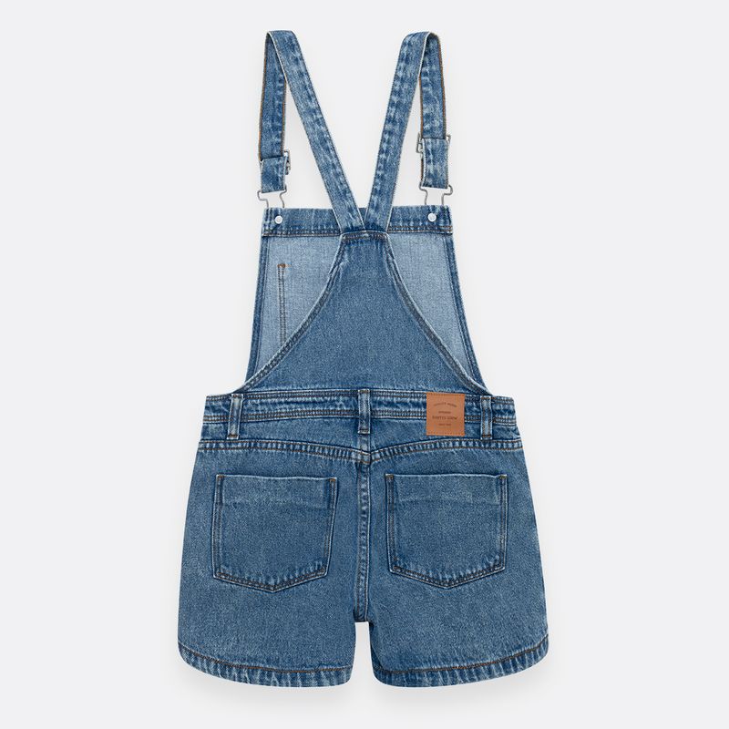 Overall-para-nina-corto--Ropa-nina-Indigo-Medio