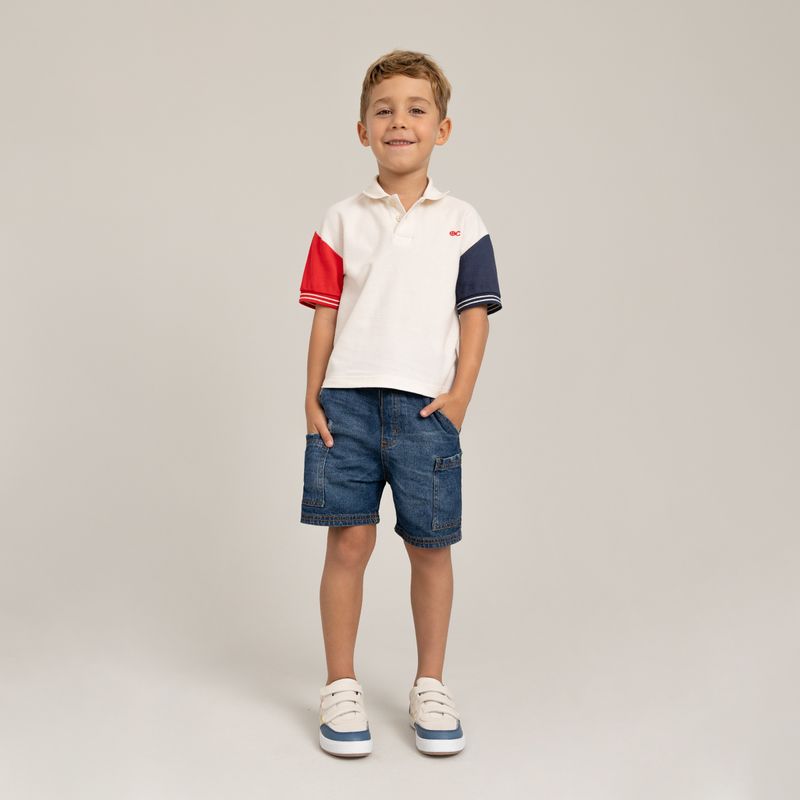 Camiseta-manga-corta-para-bebe-niño-tipo-polo