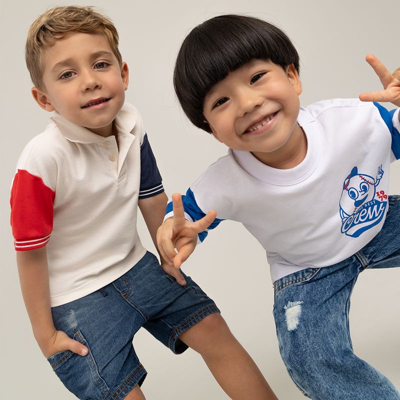 Camiseta-manga-corta-para-bebe-niño-tipo-polo