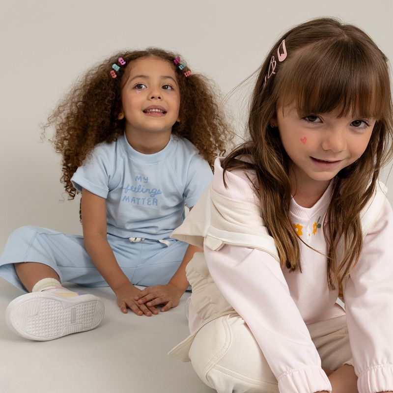 Conjunto-para-bebe-niña-de-camiseta-manga-corta---sudadera-