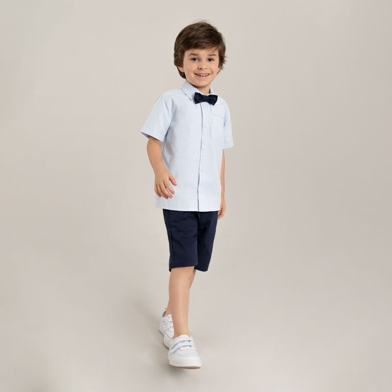 Camisa-para-bebe-niño-manga-corta-con-corbatin-