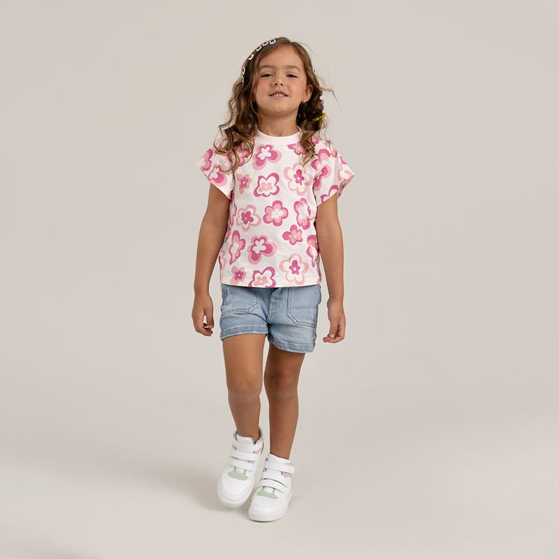 Camiseta Manga Corta Con Boleros Para Bebé Niña Ropa Bebe Nina Offcorss 6380