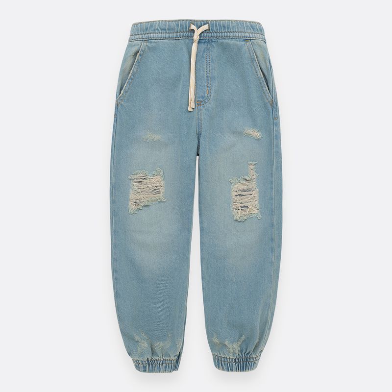 Denim-silueta-jogger-para-bebe-niño-con-rotos-