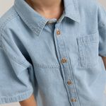 Camisa-manga-corta-para-bebe-niño-Indigo-Claro