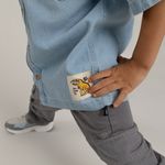 Camisa-manga-corta-para-bebe-niño-Indigo-Claro