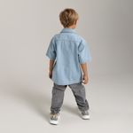 Camisa-manga-corta-para-bebe-niño-Indigo-Claro