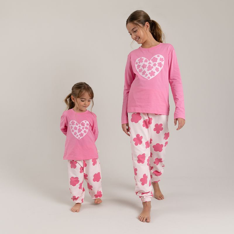 Pijama-para-bebe-niña-en-conjunto-de-camiseta-manga-larga---sudadera--Rosado