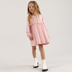 Vestido-manga-larga-para-bebe-niña--Rosado