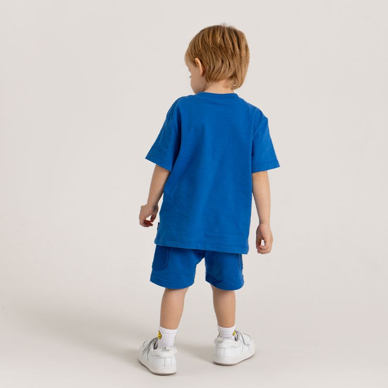 Camiseta-manga-corta-para-bebe-unisex-Azul