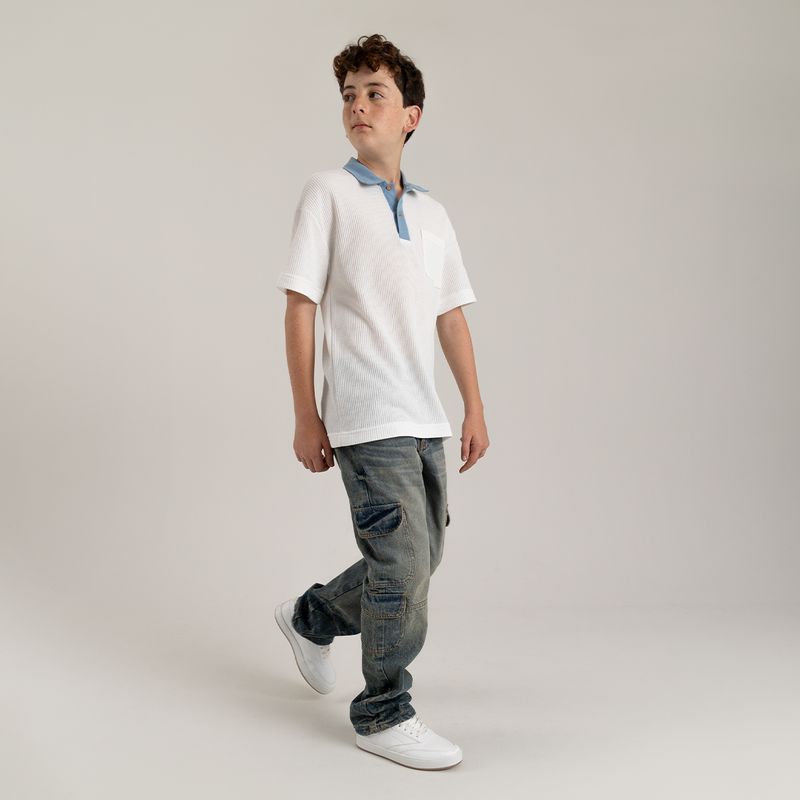 Camiseta-manga-corta-para-niño-Gris
