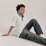 Camiseta-manga-corta-para-niño-Gris