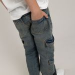 Jean-wide-leg-cargo-para-niño-Indigo-Dirty