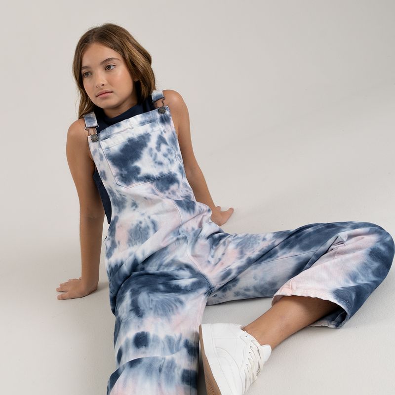 Overall-largo-para-niña-efecto-tie-dye-Indigo