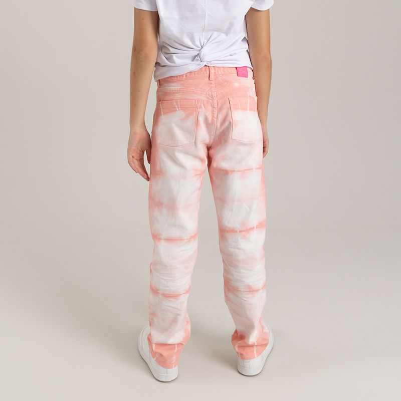Pantalon tie dye rosa clearance