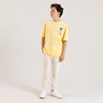 Camiseta-manga-corta-para-niño-unisex-Amarillo