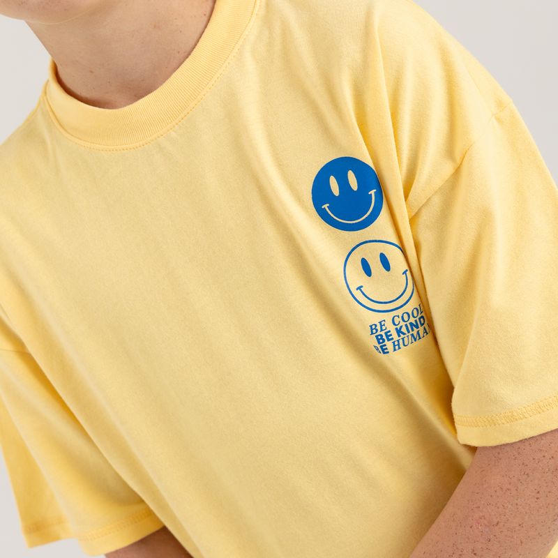 Camiseta-manga-corta-para-niño-unisex-Amarillo