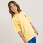 Camiseta-manga-corta-para-niño-unisex-Amarillo