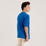 Camiseta-manga-corta-para-niño-unisex-Azul